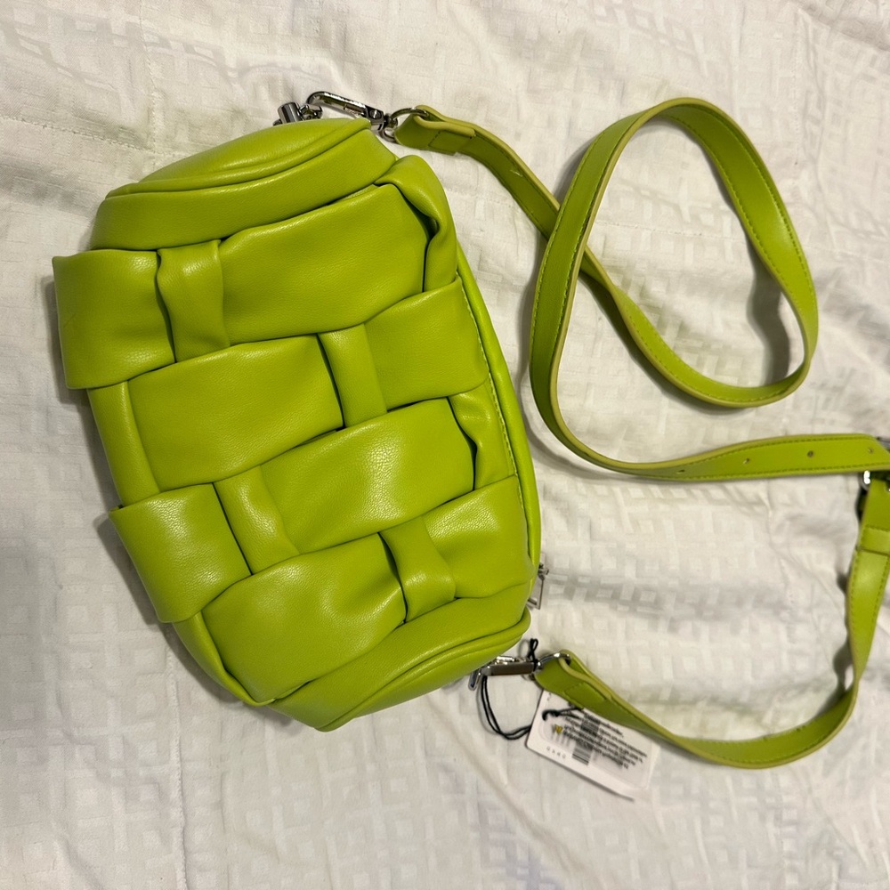Anthropologie Lime Green Crossbody Bag